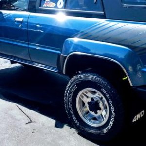 cleaned tires and repainted flaps