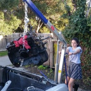 My 12 year old daughter helping me out