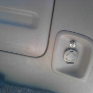 Drilled small hole above socket and placed a blue led light. Wired in with socket from switch so when light is on socket has power regardless if key s