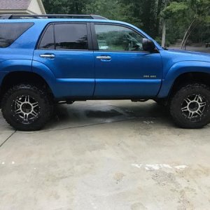 5100s on 3rd notch with 1/2" top plate spacer
