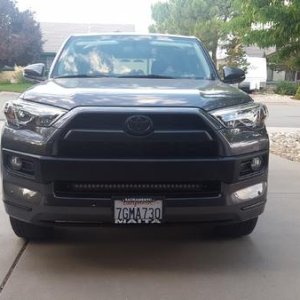 Front grille with lower light bar added