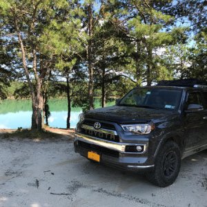 After traveling through some uneven terrain, we finally found the Blue Hole in NJ.