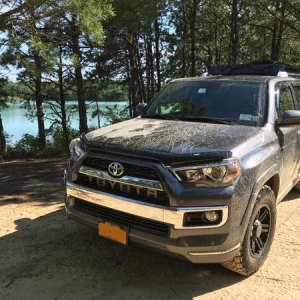 After traveling through some uneven terrain, we finally found the Blue Hole in NJ.