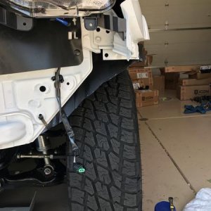 Fender liner trimmed