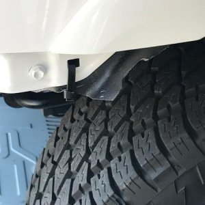 Fender liner trimmed