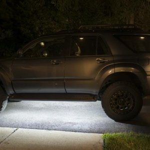 Amazon Xprite New Version White 8pc 24 LED Rock Light Truck Bed Rail Light Side Marker LED Lighting Kit w/ Switch for 19 bucks