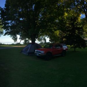 Lakeside campsite