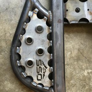 Kickout and rear step plate detail
