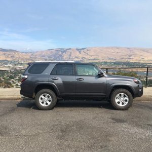 Stock with 265/70R17 KO2's