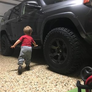 My son makes my truck look huge!