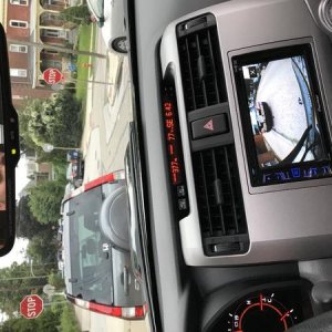 Wired in the back-up camera to the Pioneer head unit.
