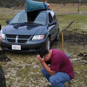 Indian Valley Reservoir, CA
2002 Dodge Caravan Sport FWD 3.3L V6
Stuck while heading down a riverbed to a secret fishing hole full of trophy largemout