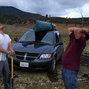 Indian Valley Reservoir, CA
2002 Dodge Caravan Sport FWD 3.3L V6
Stuck while heading down a riverbed to a secret fishing hole full of trophy largemout