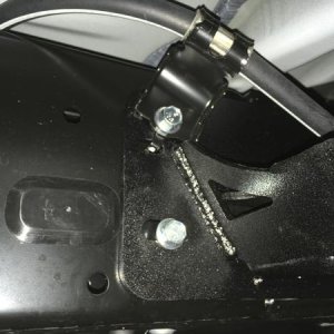 Brake tab at rear plate.