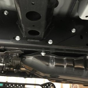 Plate to frame attachment.