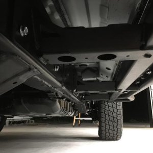 Underside view of the supports & fitment.