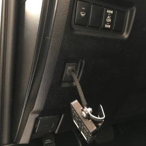 Control wires fished thru dash