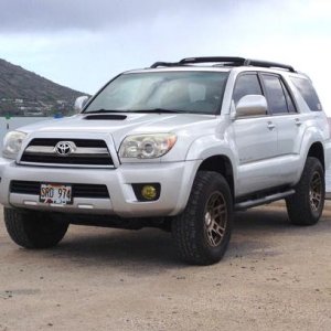4runner silver fn wheels fx pro .75 wheel spacers daystar 2.5/1.5