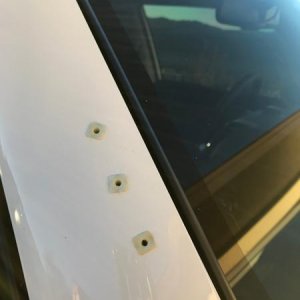 plastic inserts w/a little RTV added