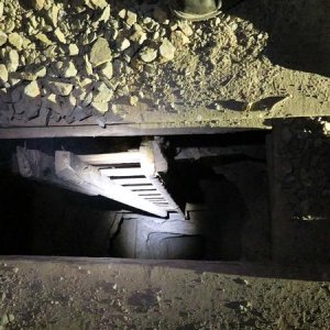 Seemingly bottomless shaft.