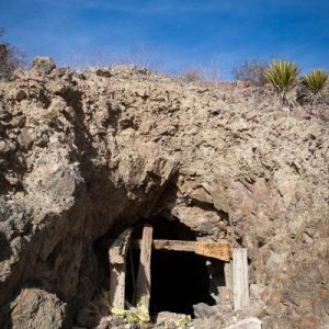 Mine entrance.