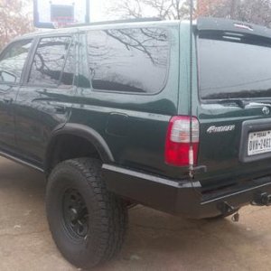 Modifications:
-4x Innovations Rear Bumper
-Toyota Tundra Bilstein Front Struts w/ 1" Spacer (3" Front Lift)
-OME 890's w/1.5" Spacer (4.5' Rear Lift)