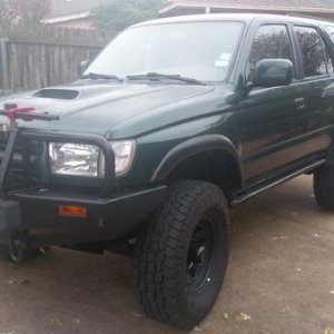 Modifications:
-4x Innovations Rear Bumper
-Toyota Tundra Bilstein Front Struts w/ 1" Spacer (3" Front Lift)
-OME 890's w/1.5" Spacer (4.5' Rear Lift)