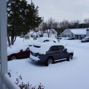 We got a little snow.