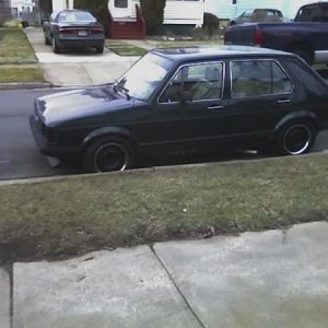 83 VW Rabbit with XFlo engine swap and side dump exhaust.  SO FUN!!!!
