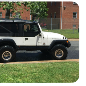 05 Jeep Rubicon Unlimited (LJ) with Hemi swap.  appx 15k original miles on both.
Technically this is my husband's Jeep, but he only likes to look at i