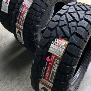 New tires to be installed on 17” Black Rhino Warlord Matte Gunmetal 
Nitto Grappler 285/70/17