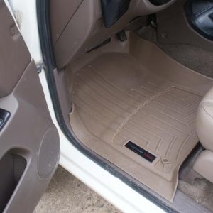 weather tech liners in the front and back seats