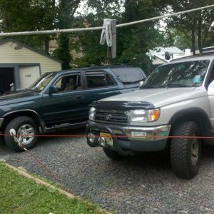 my brothers 98 limited and my sr5 96