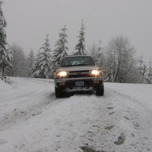 Plowin' some wet and deep Oregon snow en route to The Valley of the Giants!