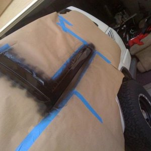 Repainted side window sills