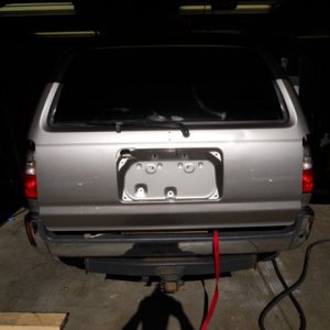 Removing the emblems and fixing the license plate lights