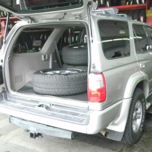 2007 FJ Wheels waiting in the trunk