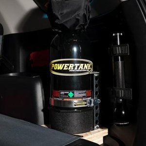 10lb CO2 Powertank and LED MagLite installed on passenger side