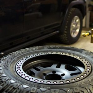 Pro Comp 7028 wheels and 285/70R17 tires waiting for lifted suspension
