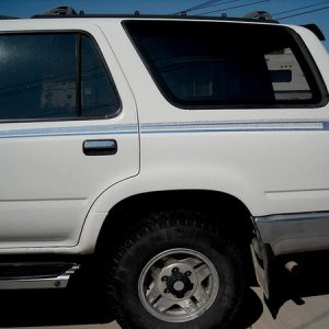 Close-up of rear driver's side