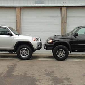 After lift and tires comparison