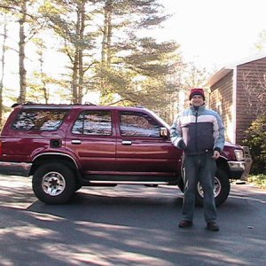 Side view of the '94 4runner and it's owner.