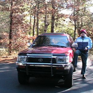 Front view of the '94 4runner and it's owner