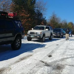 Lined up ready at Trail head in Freetown ma.