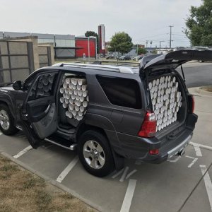 Fully loaded with construction documents at work.
