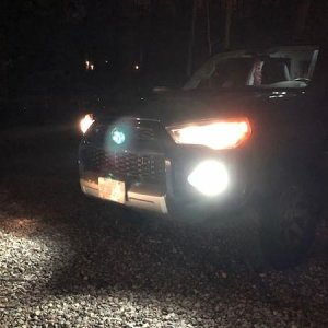 Lots of light. H9 to H11 conversion and LED fogs.