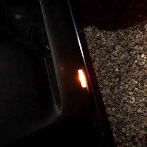Amber LED s in door lights.