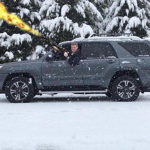 Snowy day with the Runner