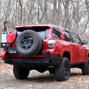 CBI Offroad bumper with dual swing-outs.