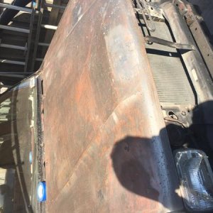 Hood stripped